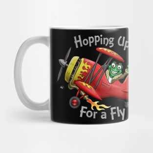 Frog Flying Pilot Cartoon Mug